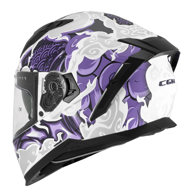 CGM 311F BLAST CLOUD INTEGRALI CASCHI DI MOTO BIANCO MORADO MATE