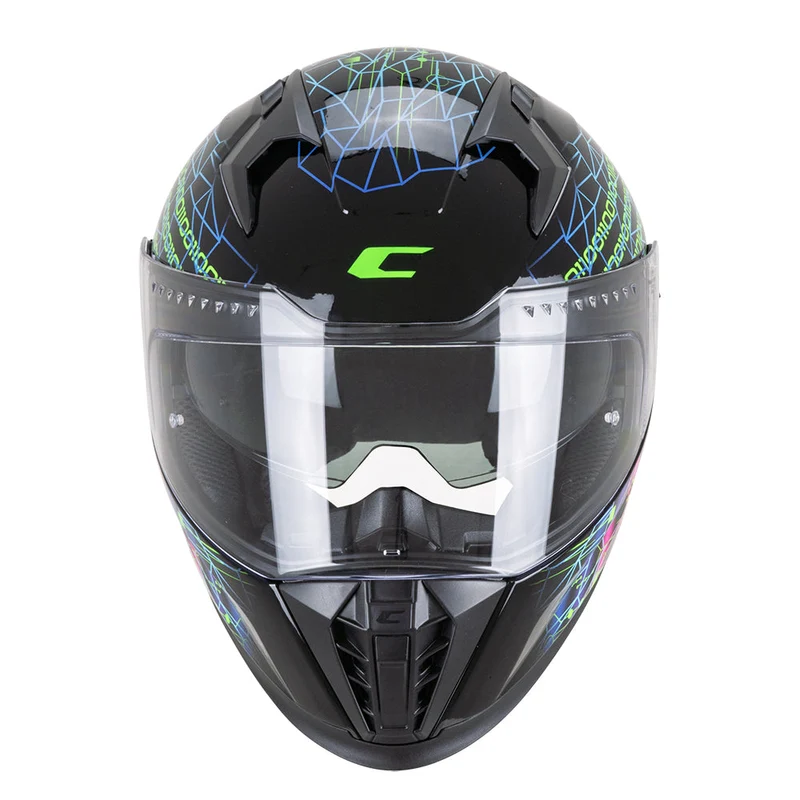 CGM 311T BLAST TECH INTEGRALI CASCHI DI MOTO NERO MORADO VERDE FLUO