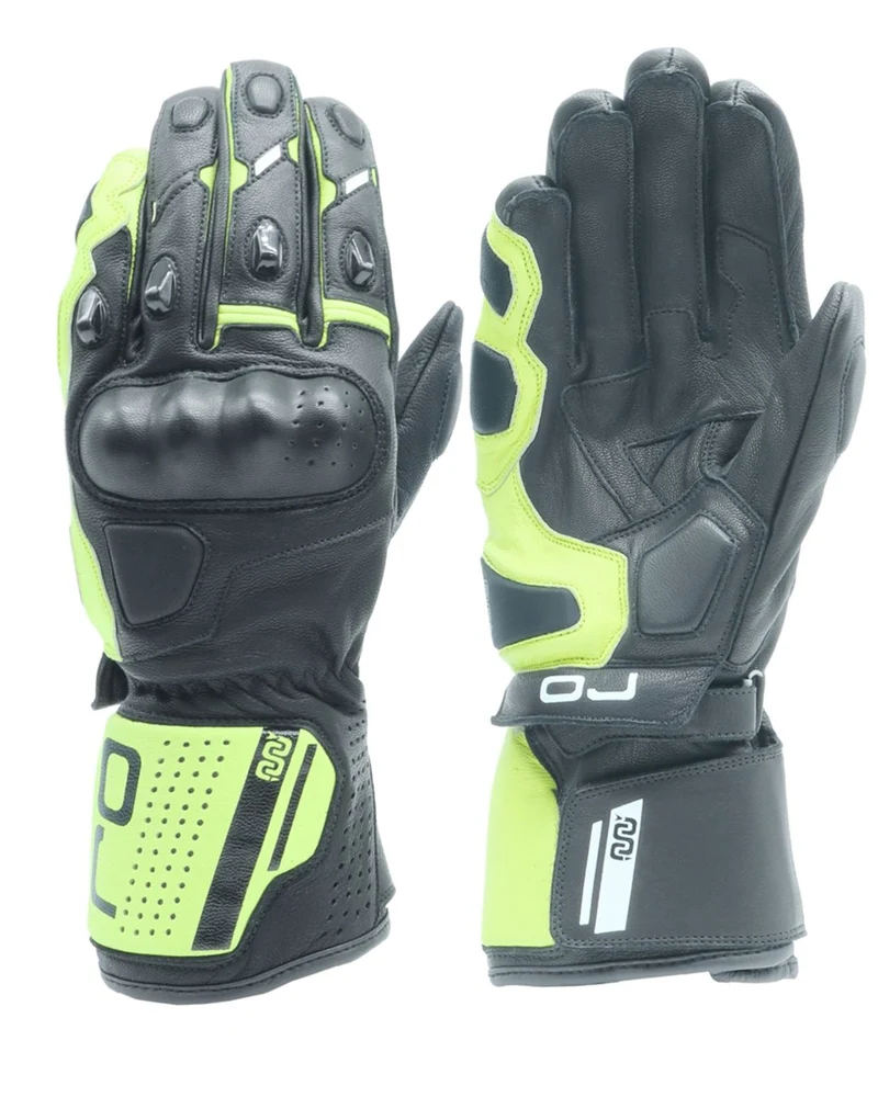 GUANTI UOMO PELLE OJ SLEEK NERO-GIALLO FLU