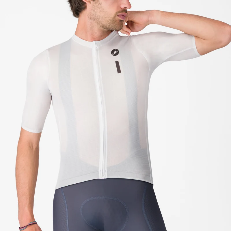 Maglia Castelli Drittone Logo - Bianco