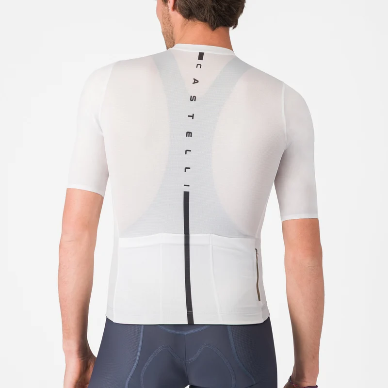 Maglia Castelli Drittone Logo - Bianco