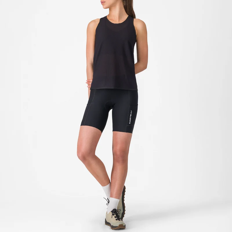 Top donna Castelli Comfort Travel Mesh - Nero