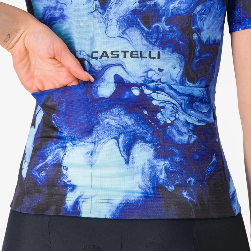 Maglia donna Castelli Cosmic Vortex - Blu