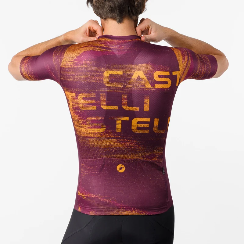 Maglia Castelli Stratus Logo - Bordeaux