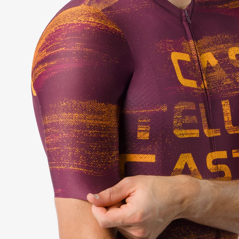 Maglia Castelli Stratus Logo - Bordeaux