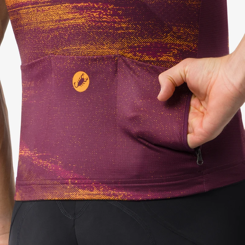 Maglia Castelli Stratus Logo - Bordeaux