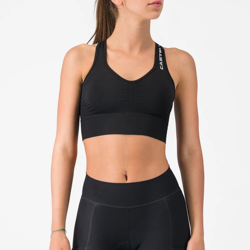 Reggiseno Castelli Comfort Travel Crop Top - Nero