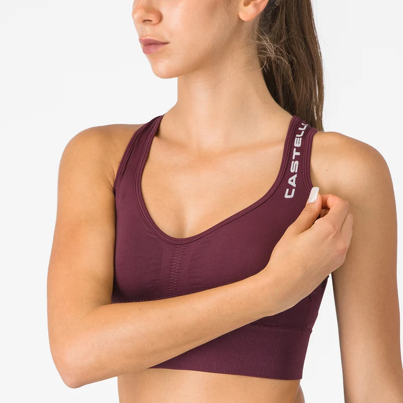Reggiseno Castelli Comfort Travel Crop Top - Bordeaux