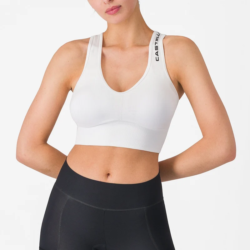 Reggiseno Castelli Comfort Travel Crop Top - Bianco