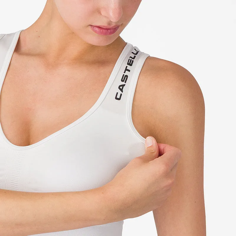 Reggiseno Castelli Comfort Travel Crop Top - Bianco