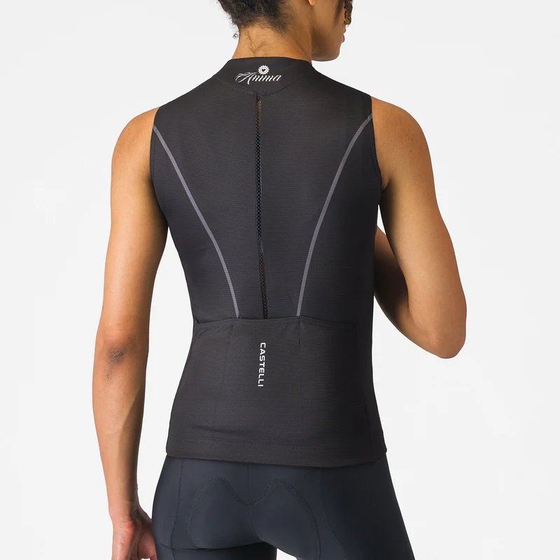 Maglia donna senza maniche Castelli Anima Flow - Nero
