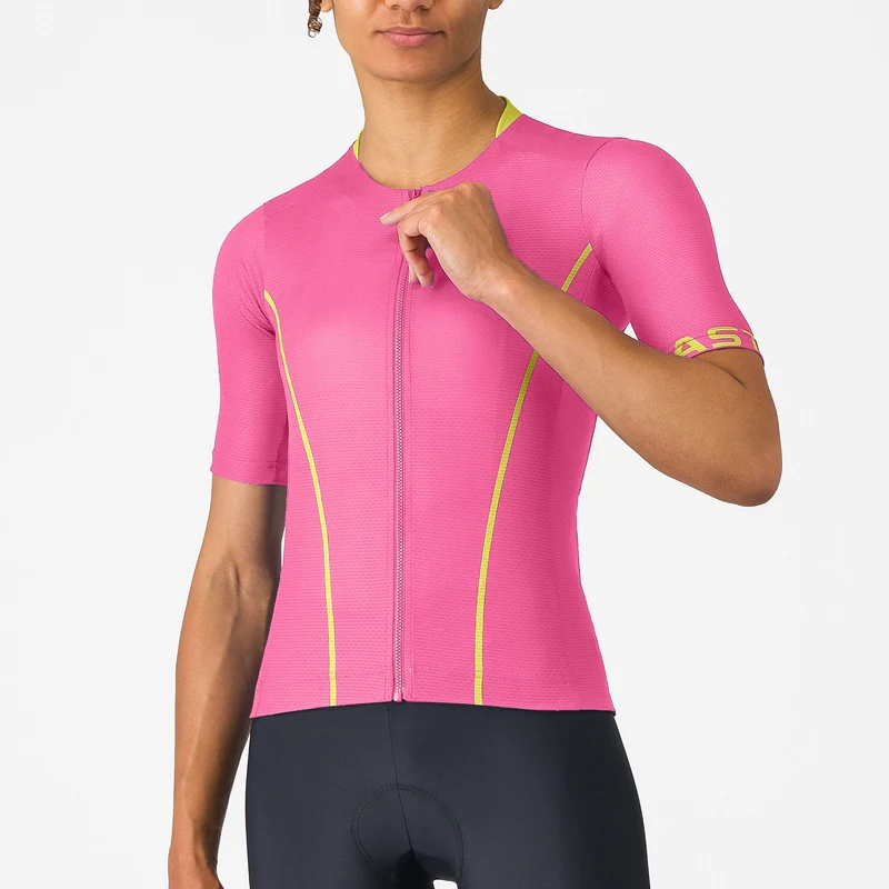Maglia donna Castelli Anima Flow - Rosa giallo