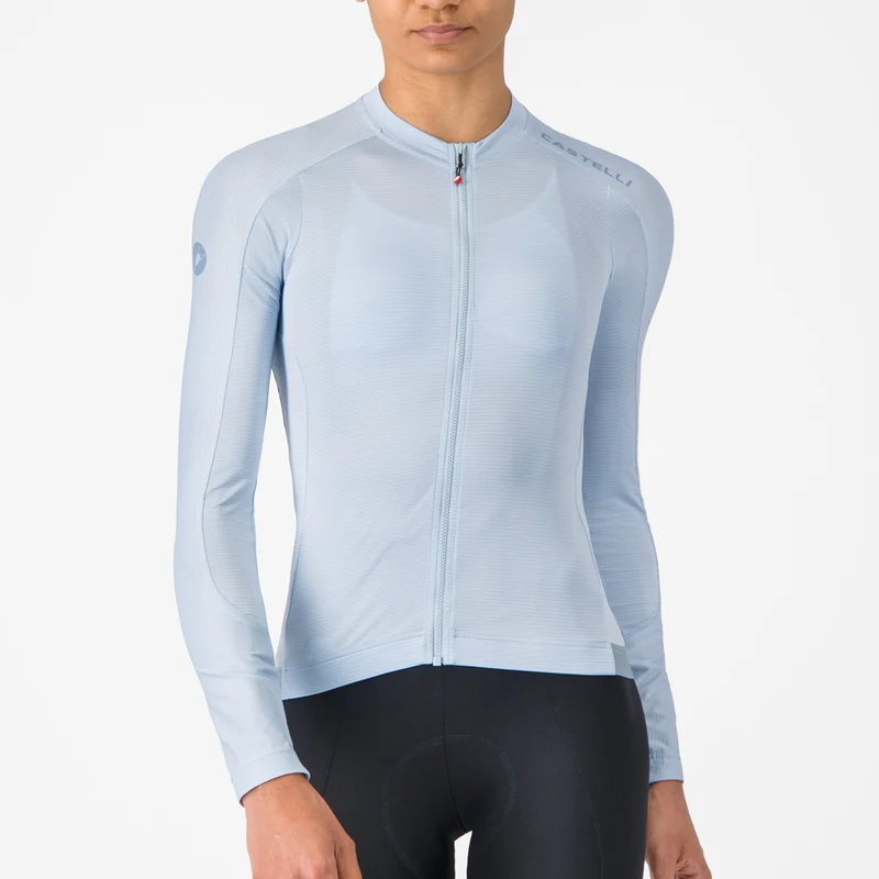 Maglia donna maniche lunghe Castelli Espresso 2 - Azzurro