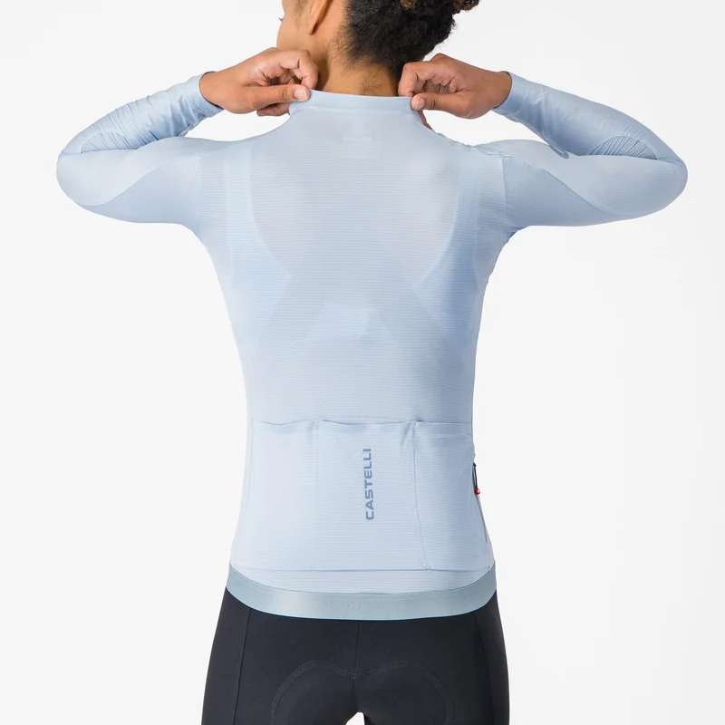 Maglia donna maniche lunghe Castelli Espresso 2 - Azzurro