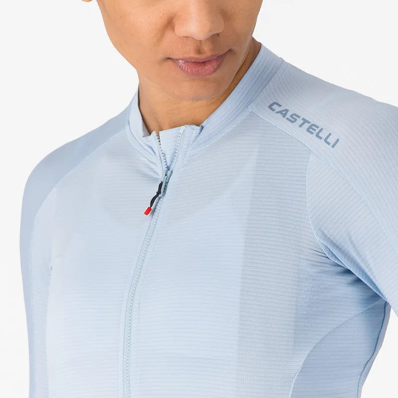 Maglia donna maniche lunghe Castelli Espresso 2 - Azzurro