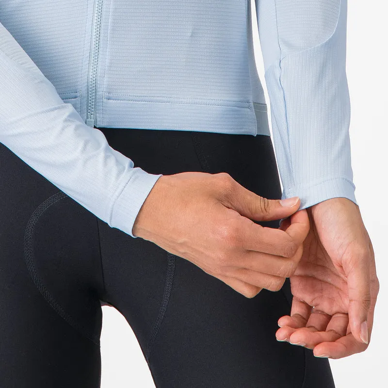 Maglia donna maniche lunghe Castelli Espresso 2 - Azzurro