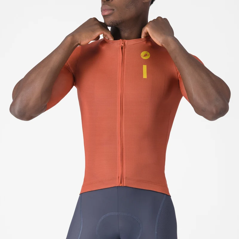 Maglia Castelli Drittone Logo - Arancio