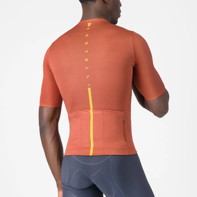 Maglia Castelli Drittone Logo - Arancio