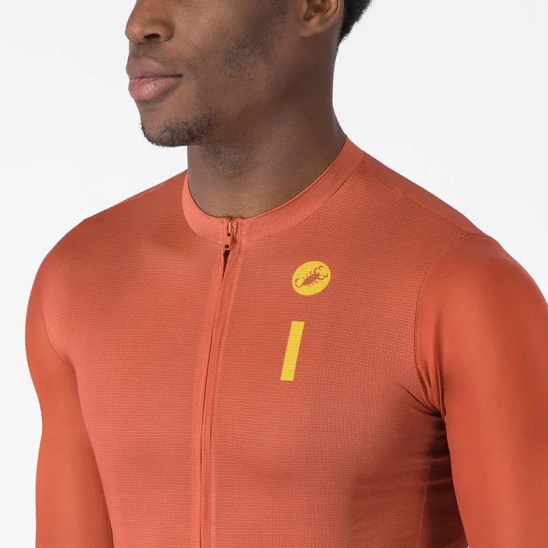 Maglia Castelli Drittone Logo - Arancio