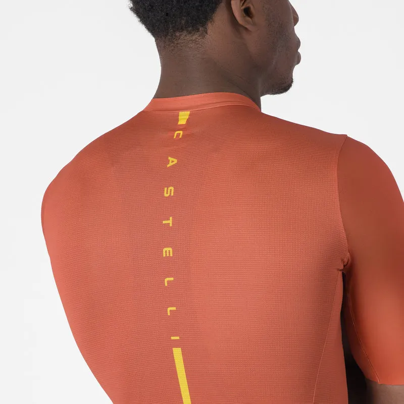 Maglia Castelli Drittone Logo - Arancio