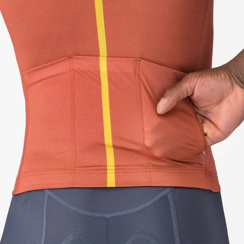 Maglia Castelli Drittone Logo - Arancio