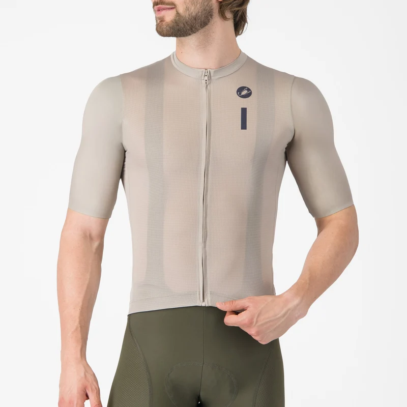 Maglia Castelli Drittone Logo - Beige