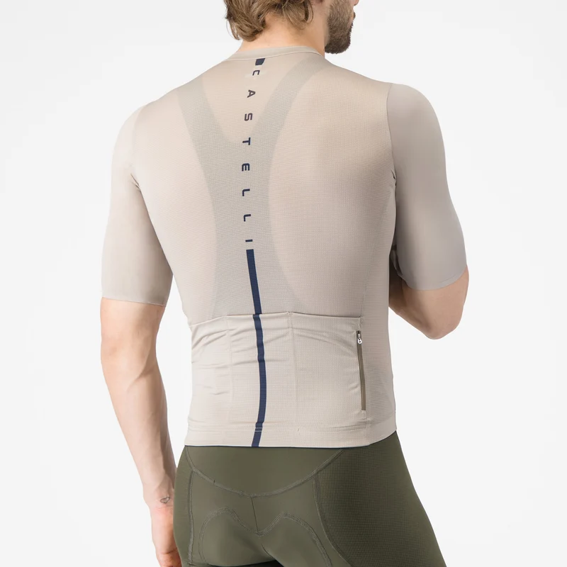 Maglia Castelli Drittone Logo - Beige