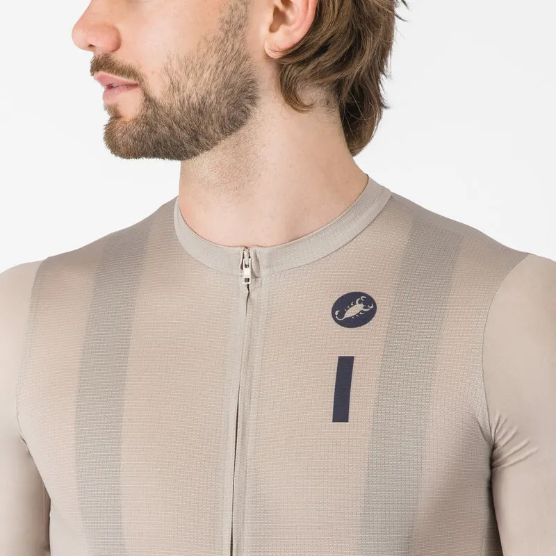 Maglia Castelli Drittone Logo - Beige