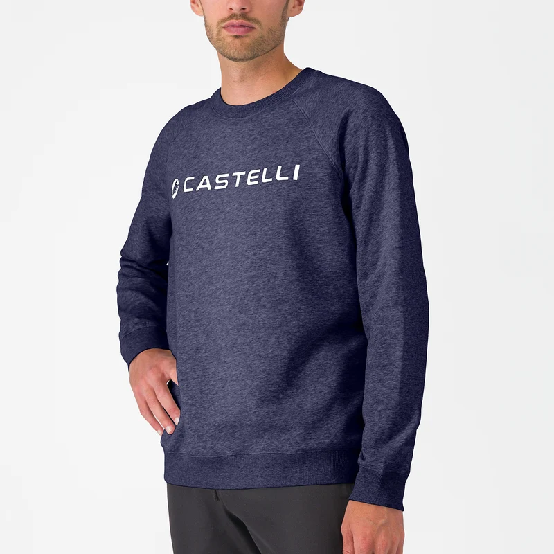 Felpa senza cappuccio Castelli Logo - Blu