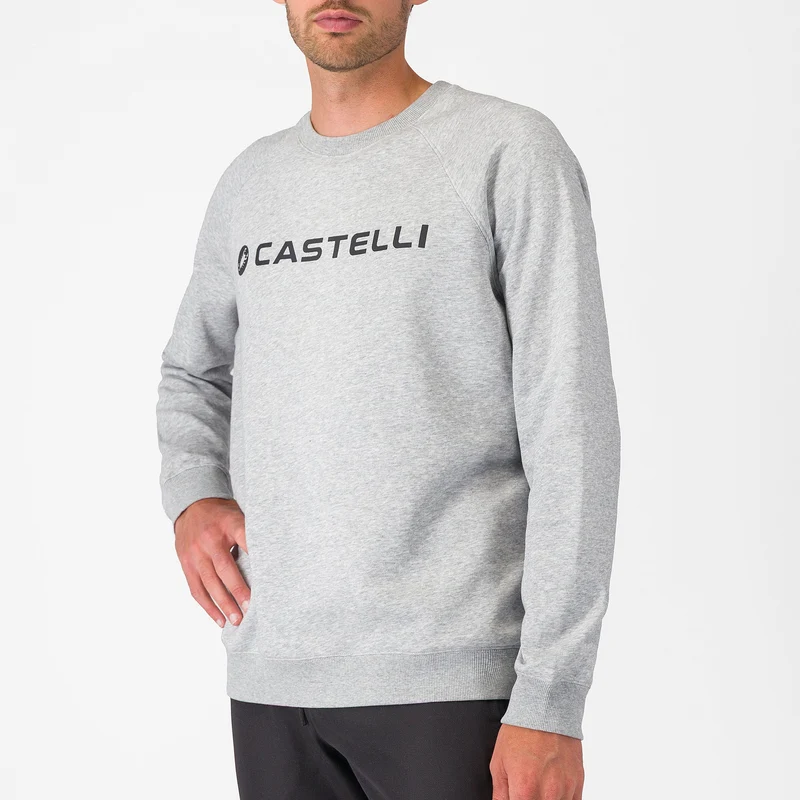 Felpa senza cappuccio Castelli Logo - Grigio