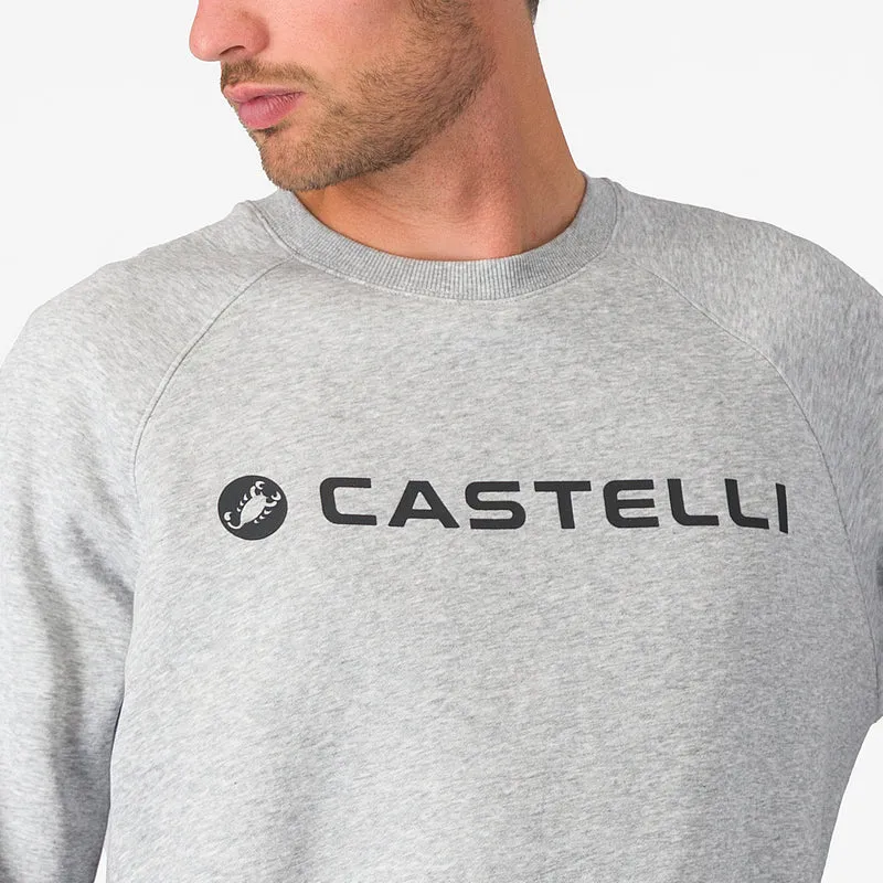 Felpa senza cappuccio Castelli Logo - Grigio