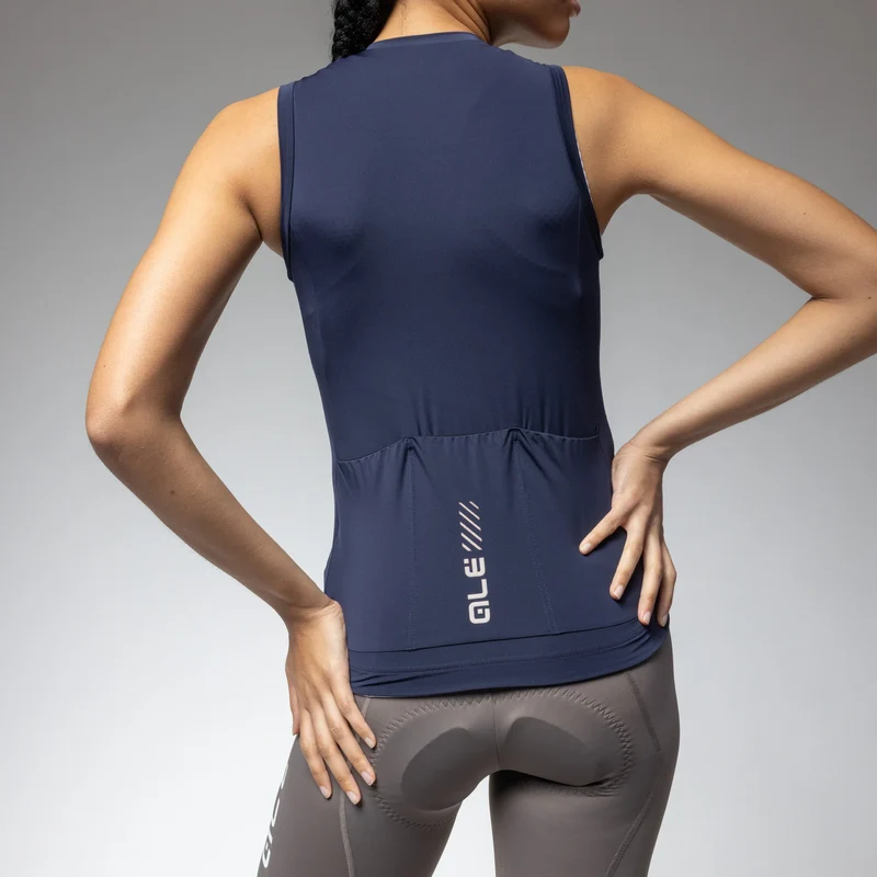Maglia donna senza maniche Ale Pragma Color Block 2.0 - Blu