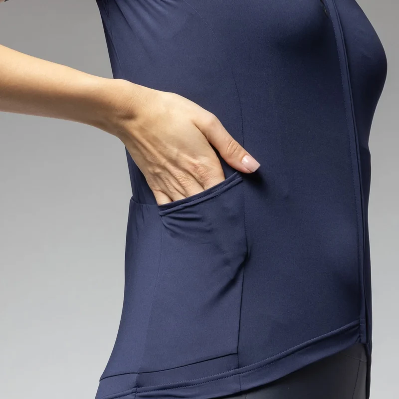 Maglia donna Ale Pragma Color Block Off Road - Blu scuro