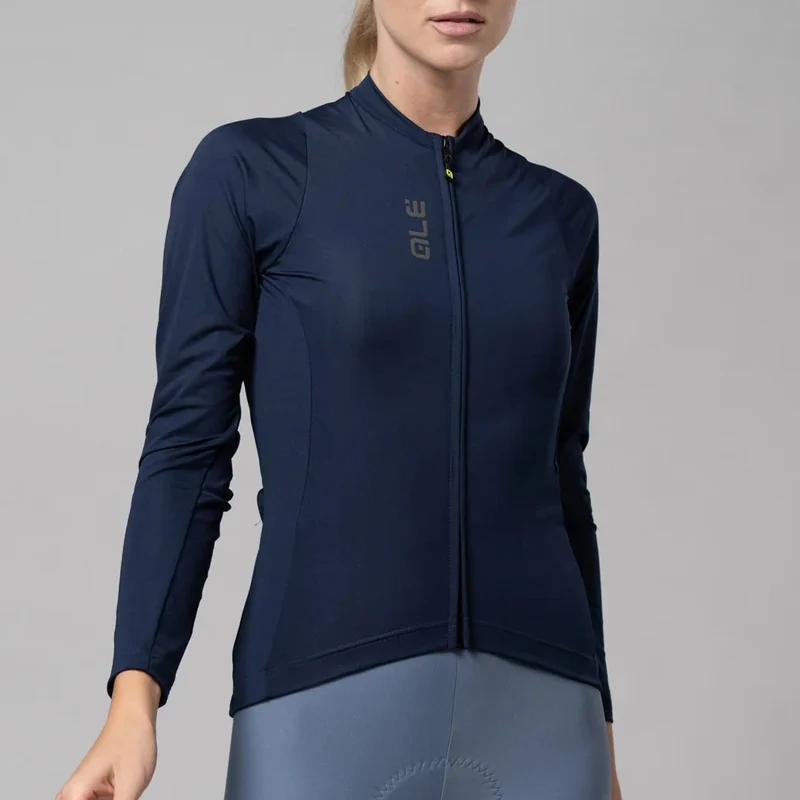 Maglia maniche lunghe donna Ale Pragma Color Block - Blu scuro