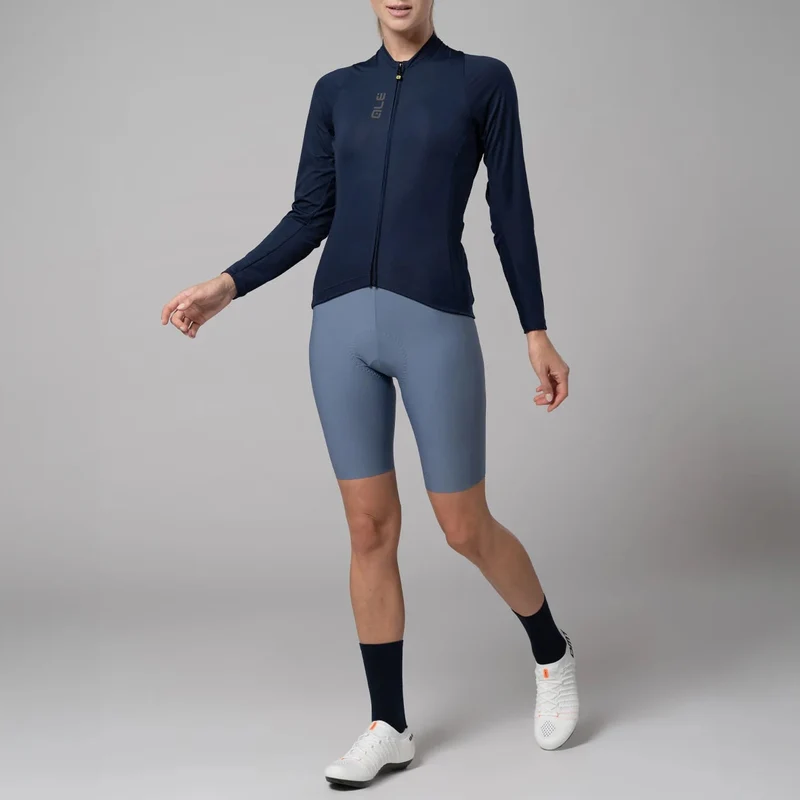 Maglia maniche lunghe donna Ale Pragma Color Block - Blu scuro