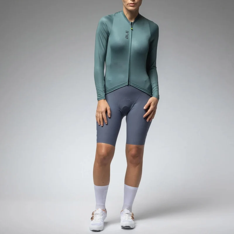 Maglia maniche lunghe donna Ale Pragma Color Block - Verde