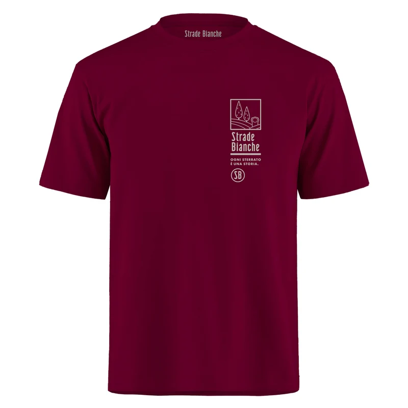 T-Shirt Strade Bianche Colline - Bordeaux