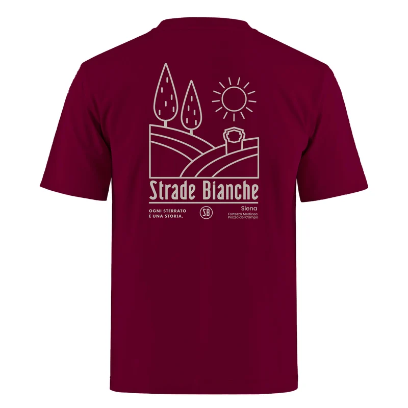 T-Shirt Strade Bianche Colline - Bordeaux