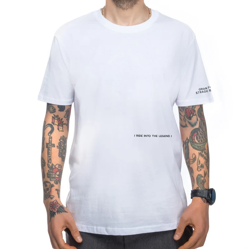 T-Shirt Strade Bianche Ride into the legend - Bianco