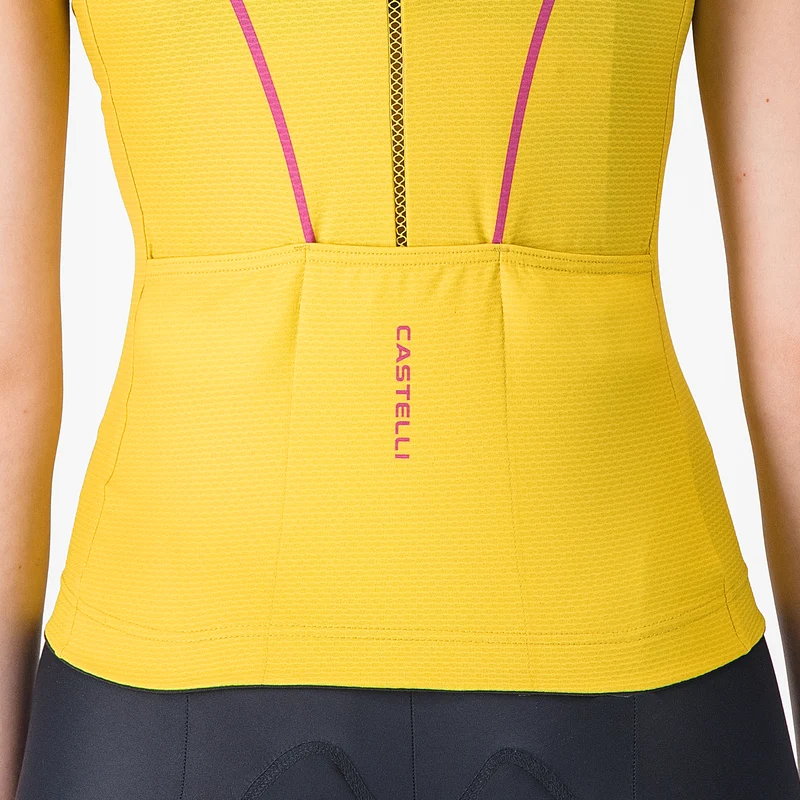 Maglia donna senza maniche Castelli Anima Flow - Giallo