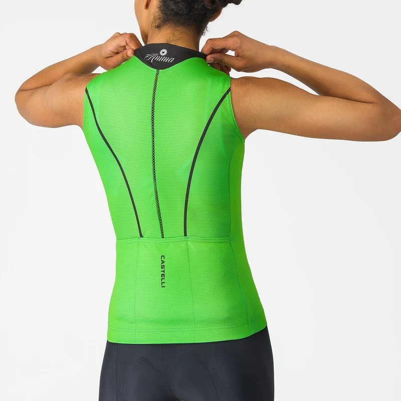 Maglia donna senza maniche Castelli Anima Flow - Verde