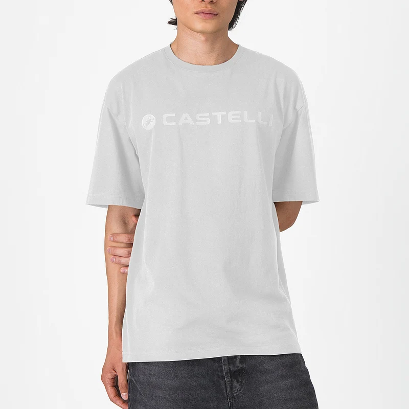 T-Shirt Castelli Tone Logo - Bianco