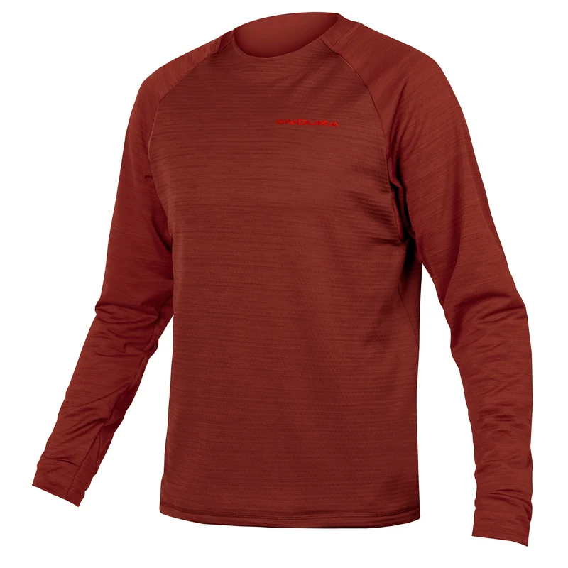 Maglia maniche lunghe Endura Singletrack Fleece - Bordeaux
