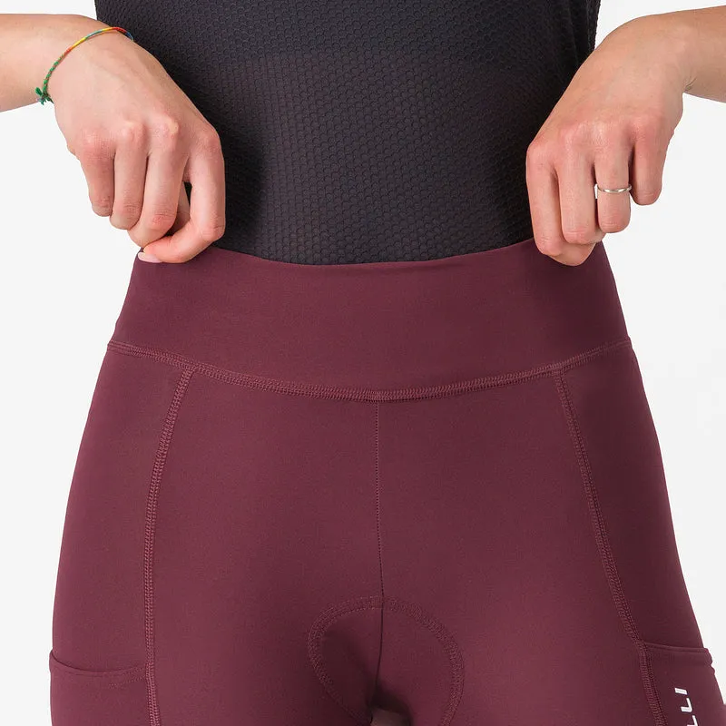 Pantaloncini donna Castelli Comfort Travel - Bordeaux