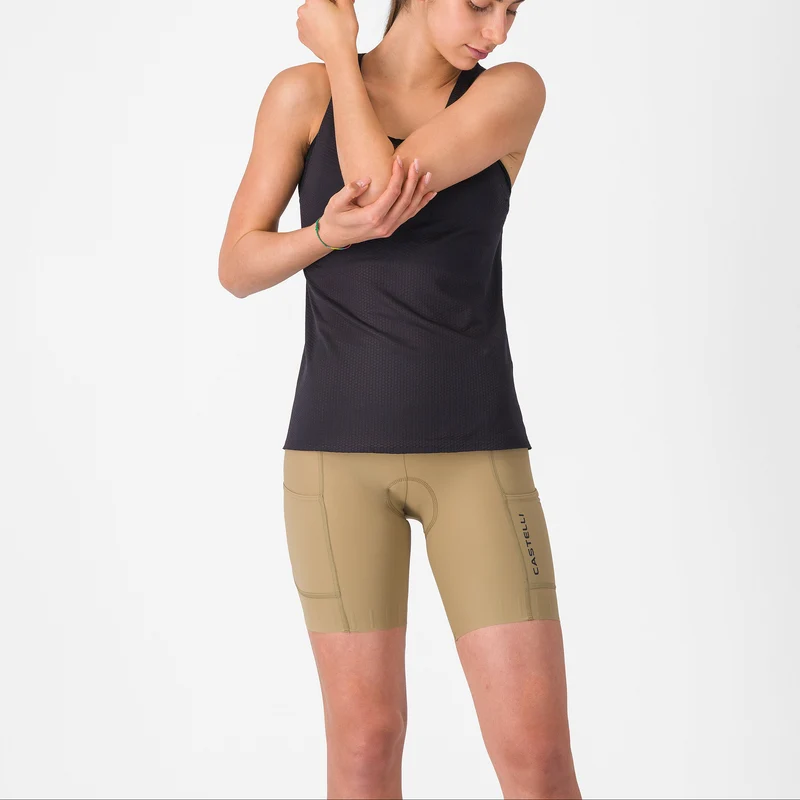 Pantaloncini donna Castelli Comfort Travel - Verde