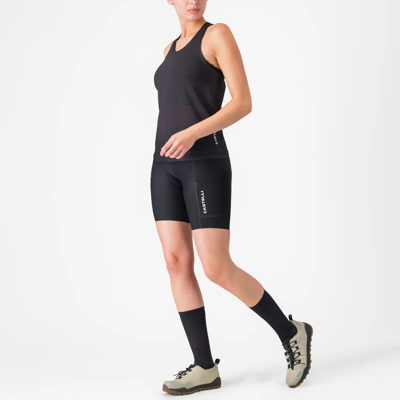 Pantaloncini donna Castelli Comfort Travel - Nero