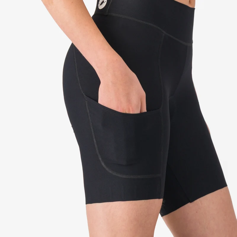 Pantaloncini donna Castelli Comfort Travel - Nero