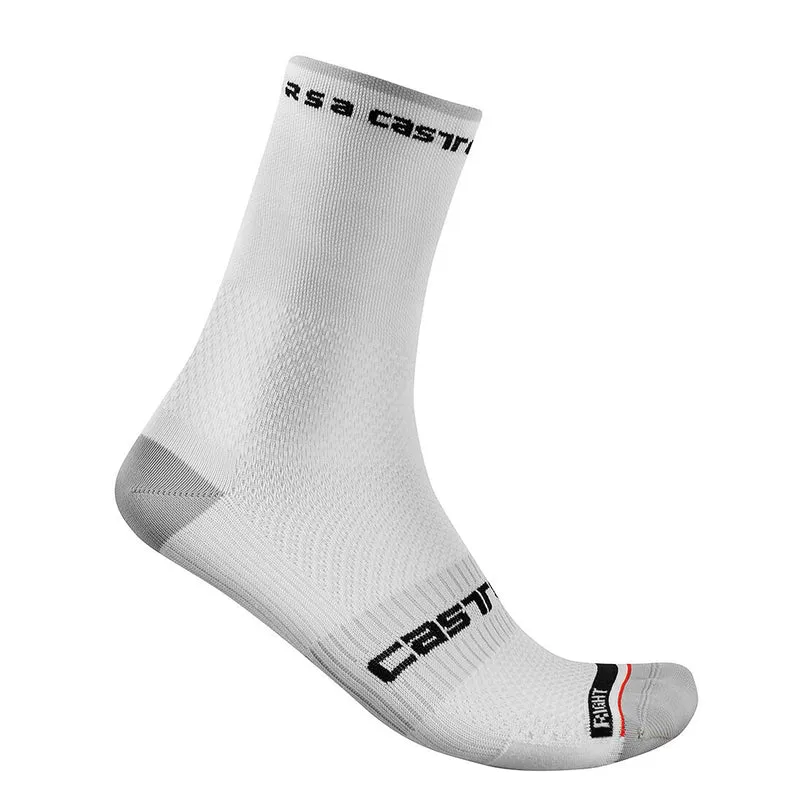 Calze Castelli Rosso Corsa Pro 15 - Bianco
