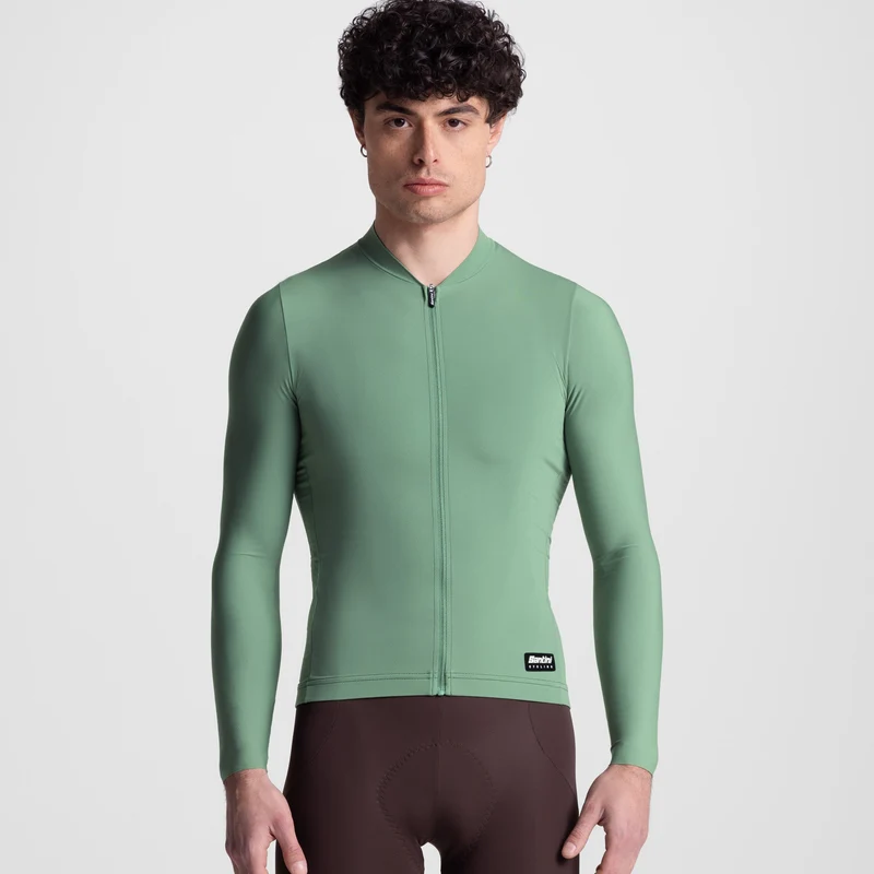 Maglia maniche lunghe Santini Ready To Ride - Verde