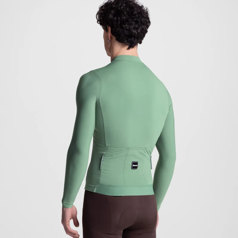 Maglia maniche lunghe Santini Ready To Ride - Verde